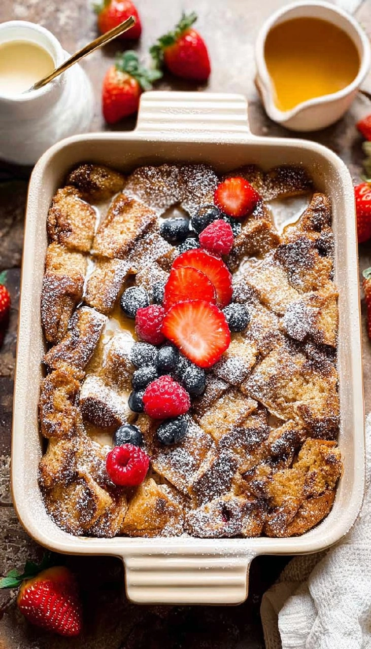 Overnight Vanilla Bean French Toast Casserole