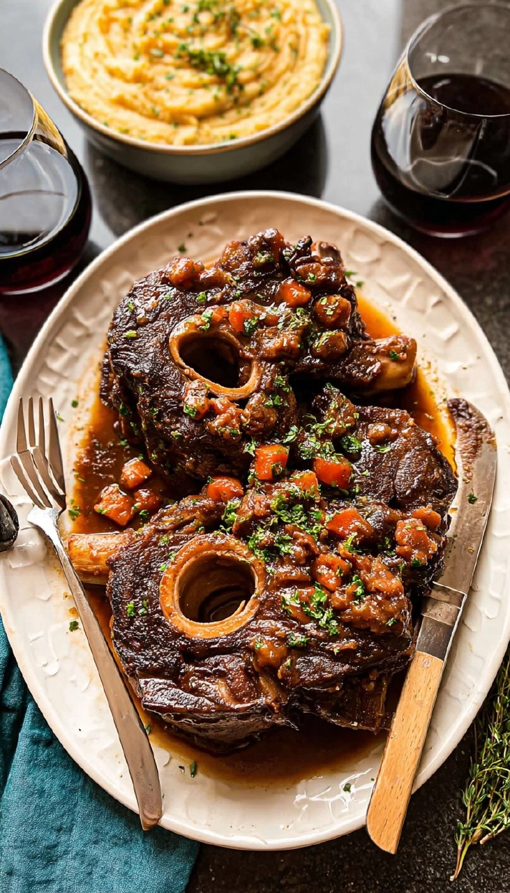 Red Wine Braised Beef Shanks