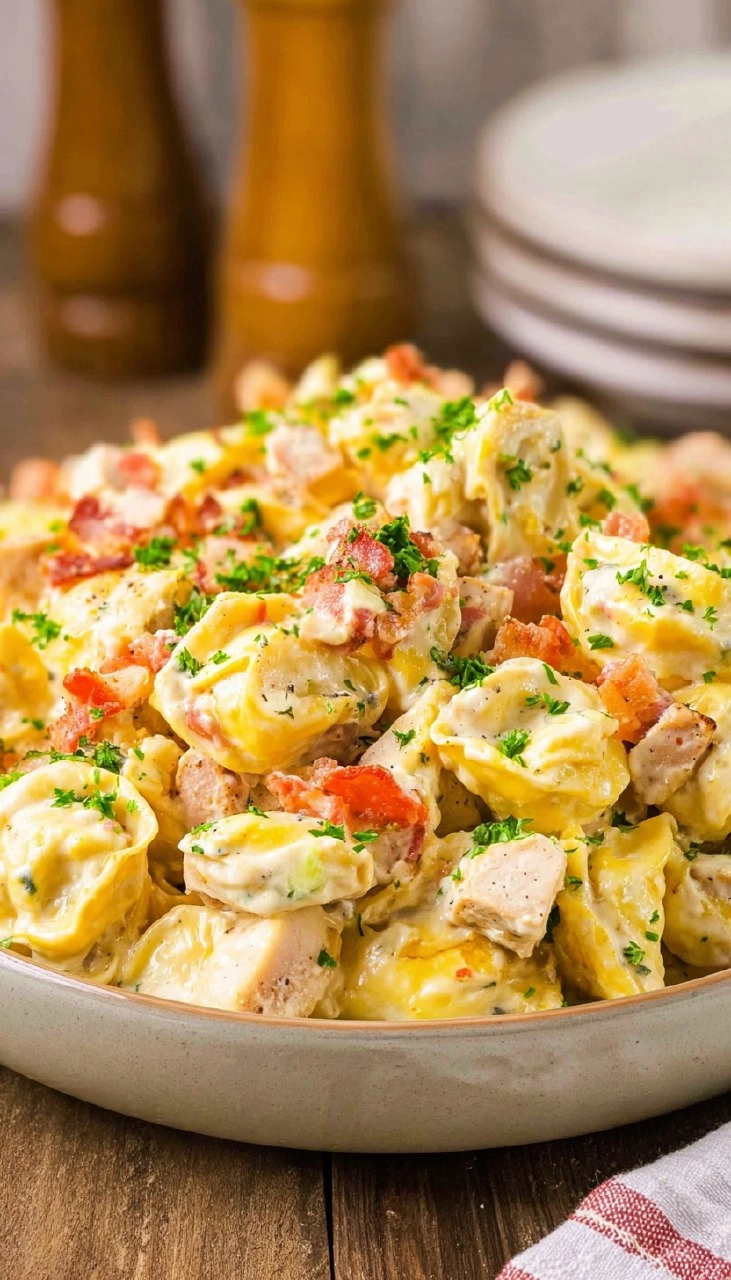 Sheet Pan Chicken Bacon Ranch Tortellini