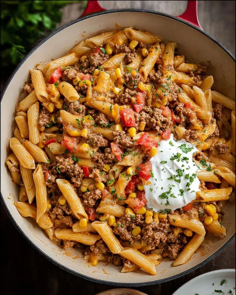 Southwest-Ground-Beef-Pasta-Recipe