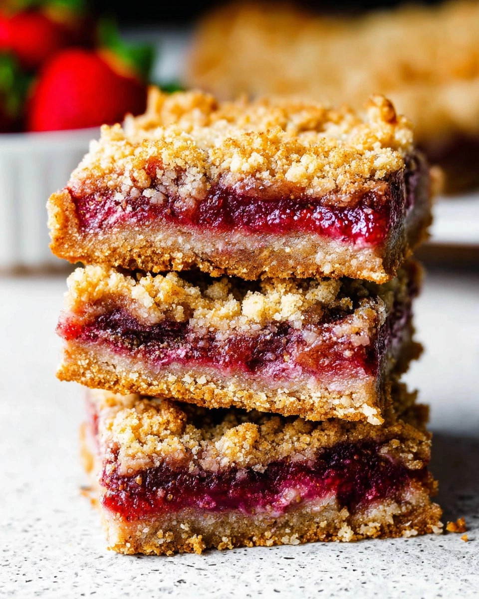 Strawberry Crumble Bars (Almond Flour, Easy & Buttery)