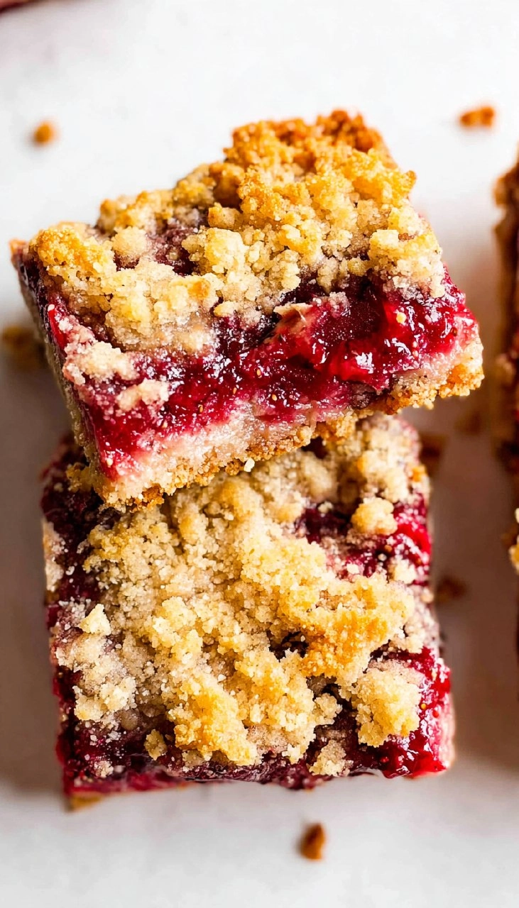 Strawberry Crumble Bars (Almond Flour, Easy & Buttery)