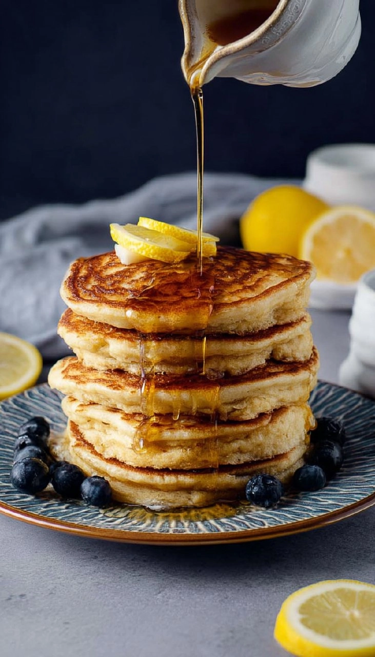 Vegan Lemon Ricotta Pancakes