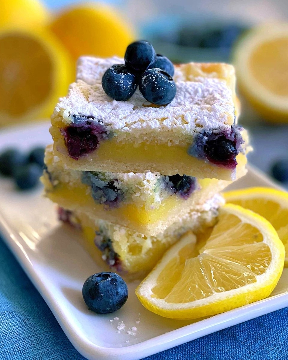Blueberry Lemon Bars | Sweet-Tart Picnic Dessert Squares