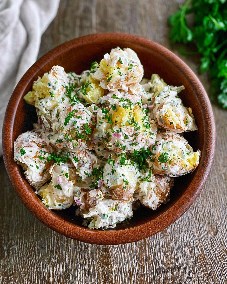 Buttermilk Smashed Potato Salad | Creamy BBQ Side for Memorial Day