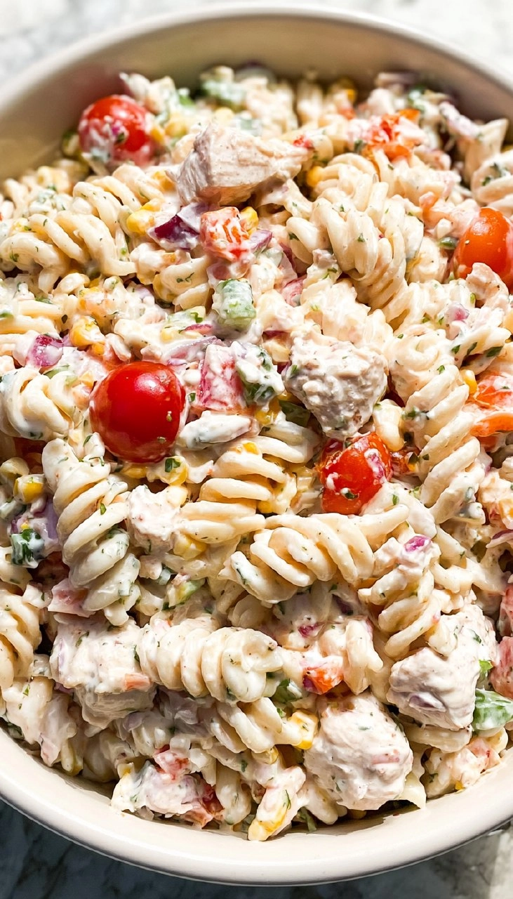 Chicken Ranch Pasta Salad