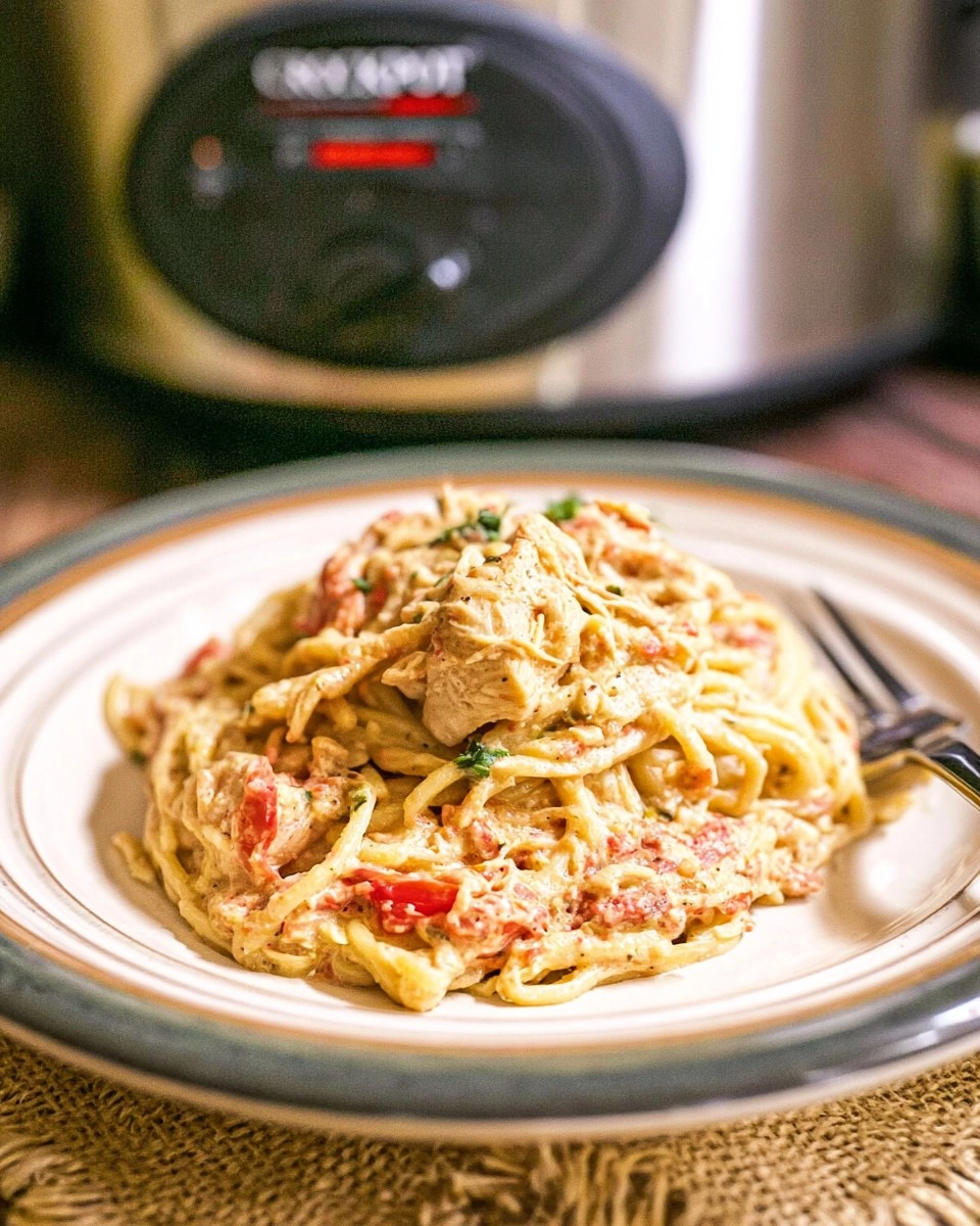 Crockpot Chicken Spaghetti