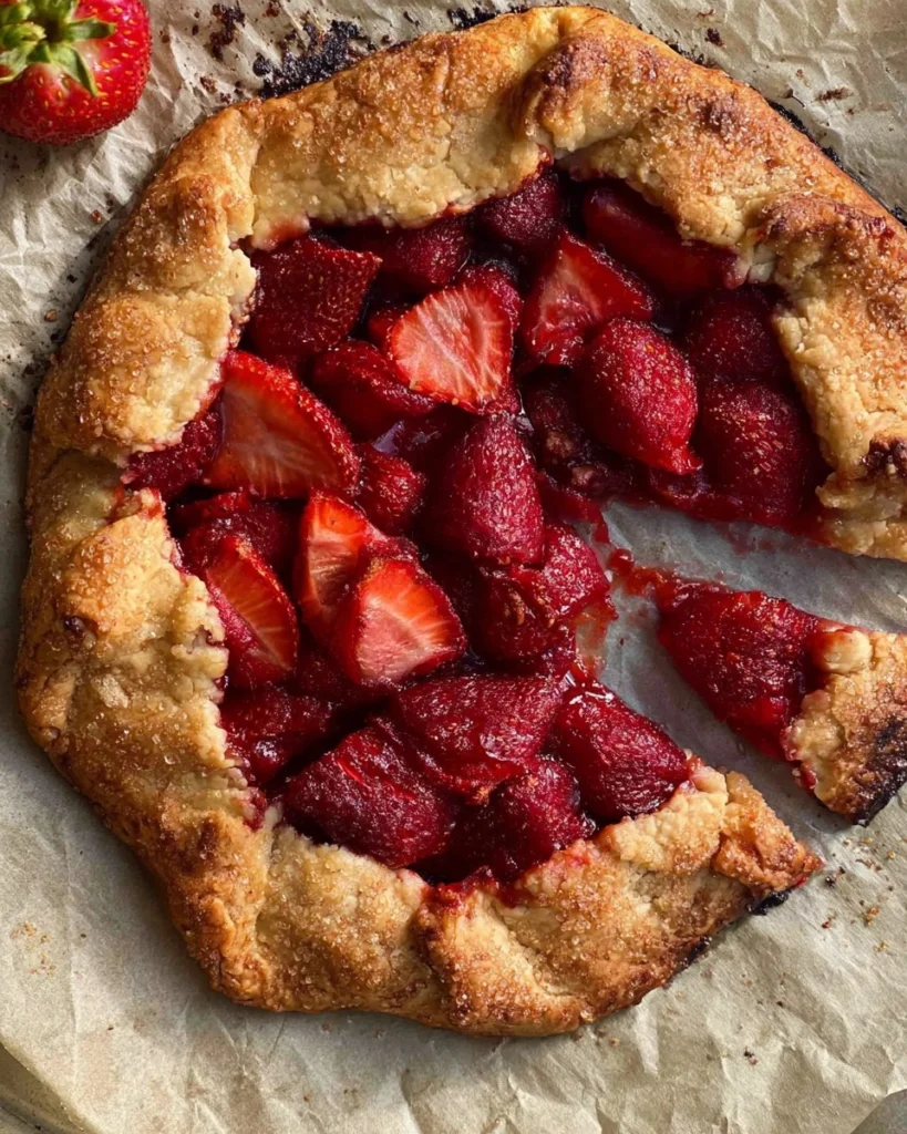 Easy-Strawberry-Galette-no-pie-pan-needed-Recipe