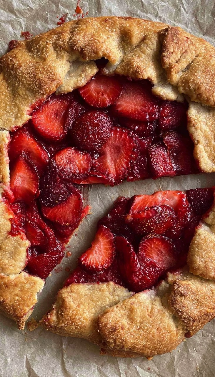 Easy Strawberry Galette (no pie pan needed)