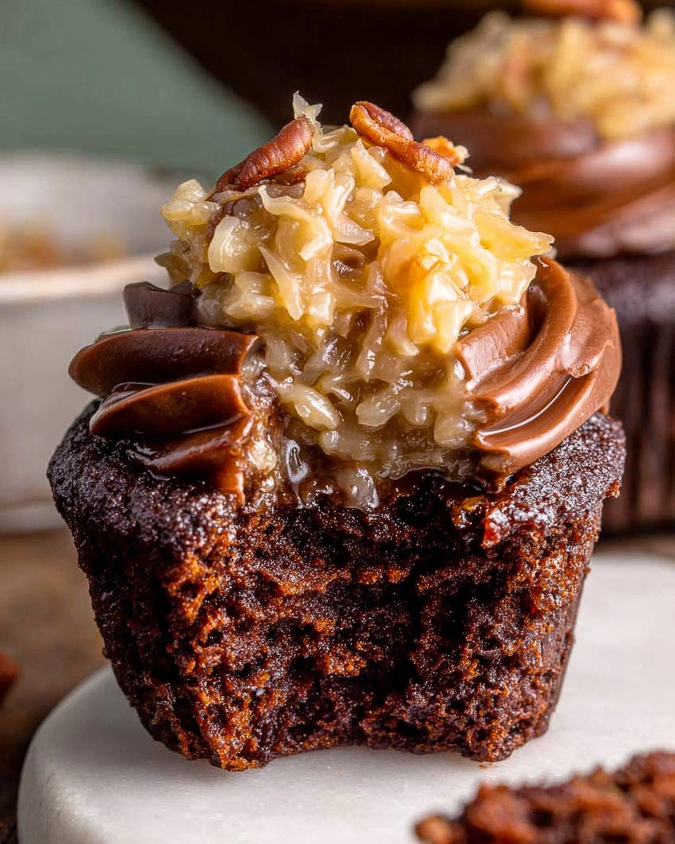 German Chocolate Cupcakes