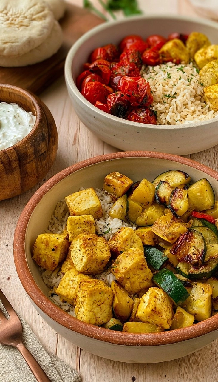 Greek Tofu & Rice Bowls