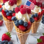 No-Bake-4th-of-July-Patriotic-Fruit-Cones-Recipe