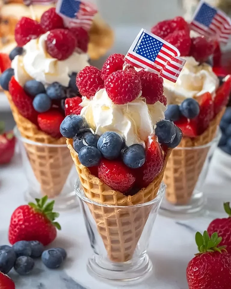 No-Bake-4th-of-July-Patriotic-Fruit-Cones-Recipe