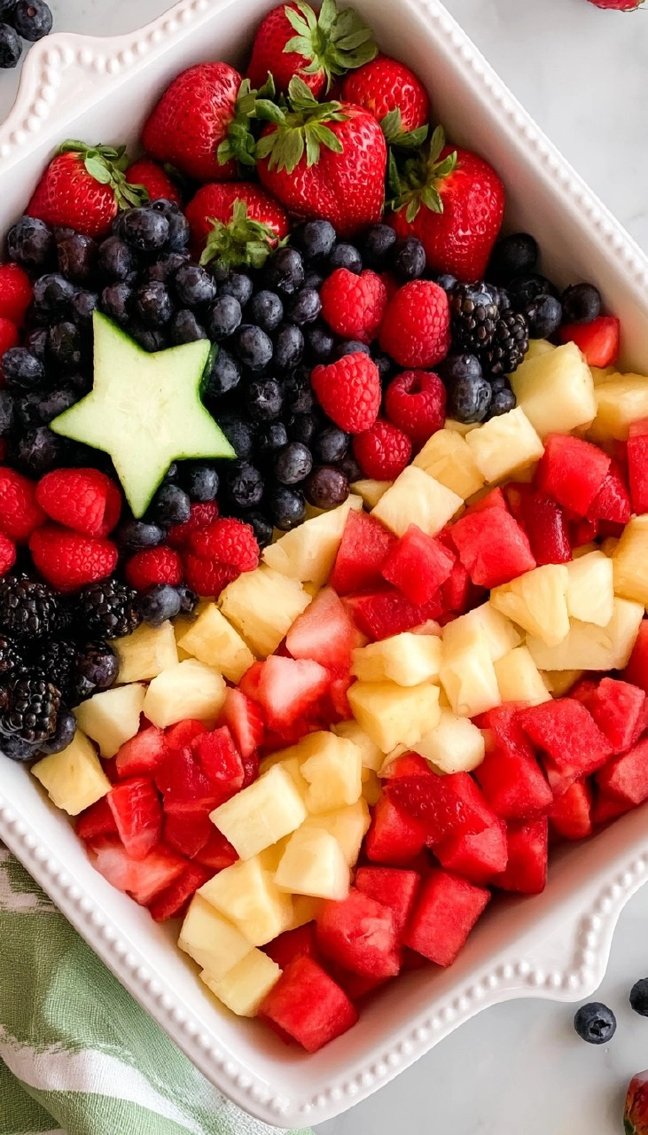 Red, White and Blue Fruit Salad | Patriotic Summer Side Dish