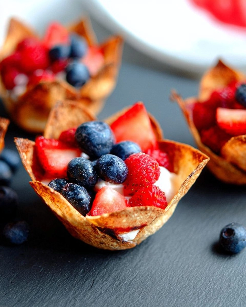 Red, White, and Blue Tortilla Cups