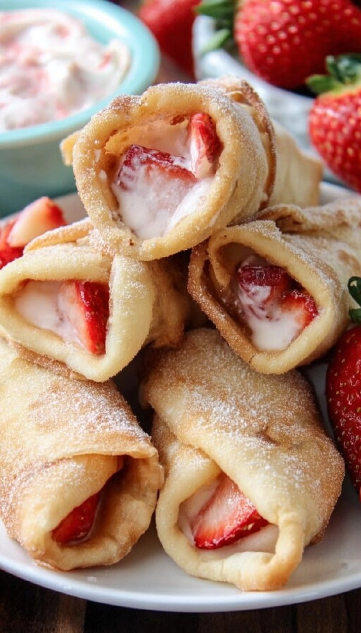 Strawberry Cheesecake Chimichangas