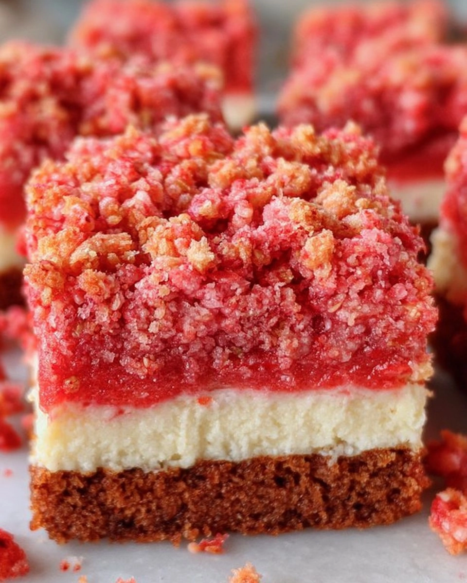 Strawberry Crunch Cheesecake Brownies