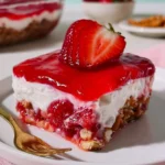 Strawberry-Pretzel-Salad-Sweet-No-Bake-Potluck-Dessert-Recipe