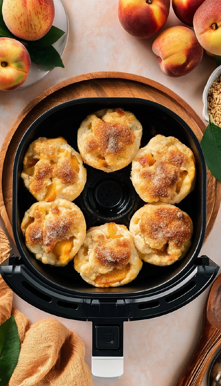 Air Fryer Mini Peach Cobbler