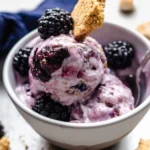 Blackberry-Cheesecake-Cottage-Cheese-Ice-Cream-Recipe