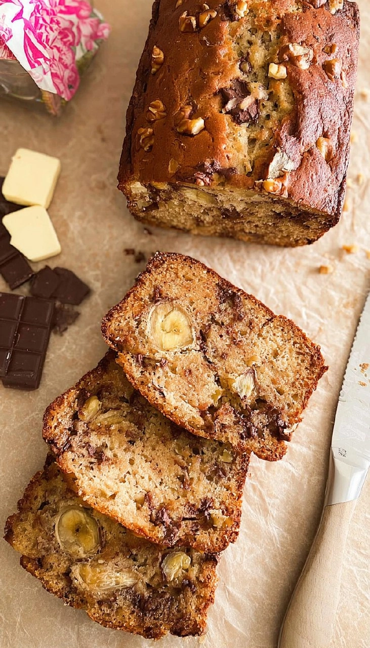 Chocolate Chip Walnut Banana Bread