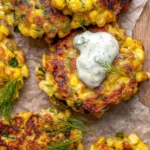 Corn-and-Zucchini-Fritters-with-Herb-Yogurt-Sauce-Recipe