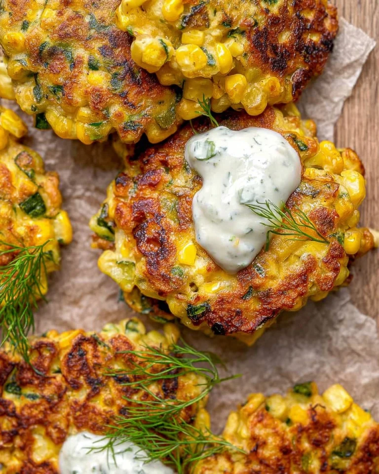 Corn-and-Zucchini-Fritters-with-Herb-Yogurt-Sauce-Recipe