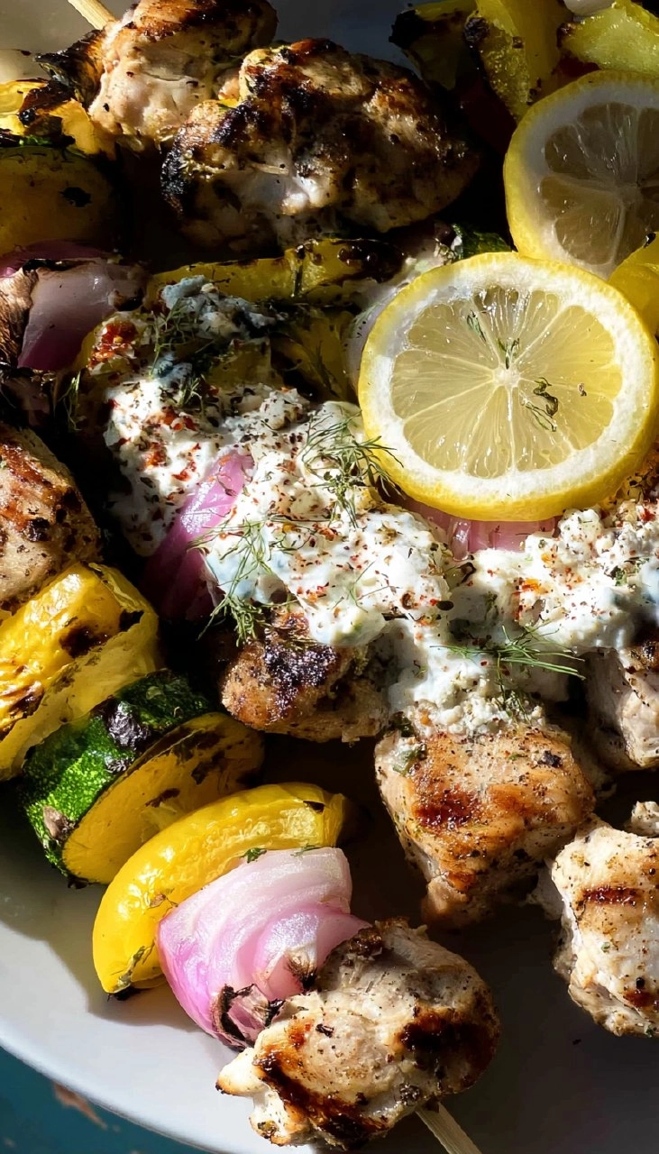 Grilled Greek Chicken Kabobs