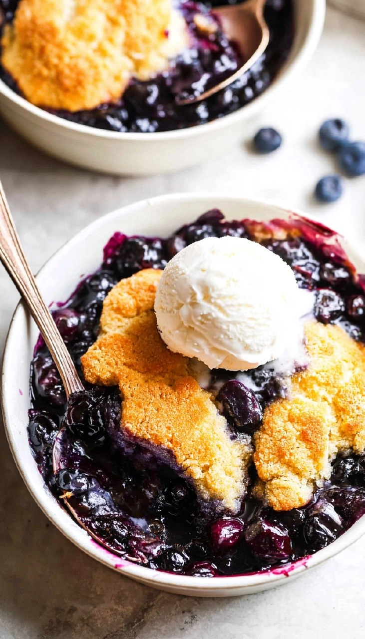 Healthy Blueberry Cobbler (Gluten Free, Paleo Dairy Free)
