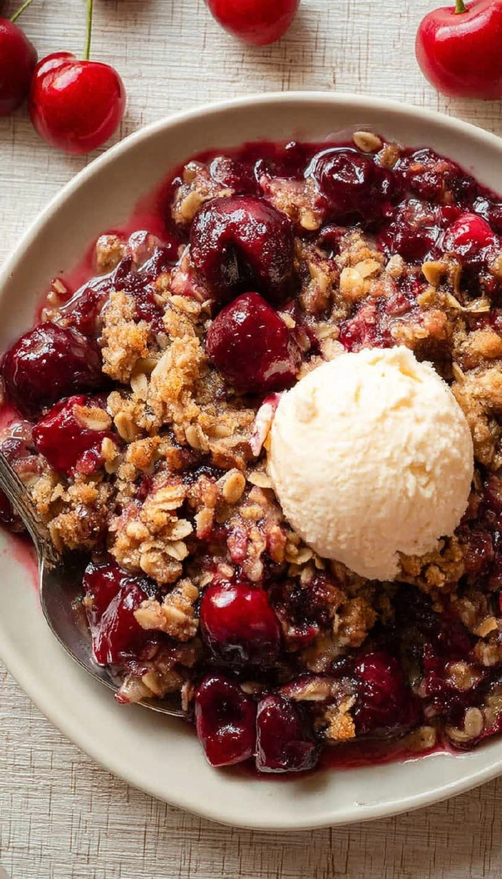 Homemade Cherry Crisp