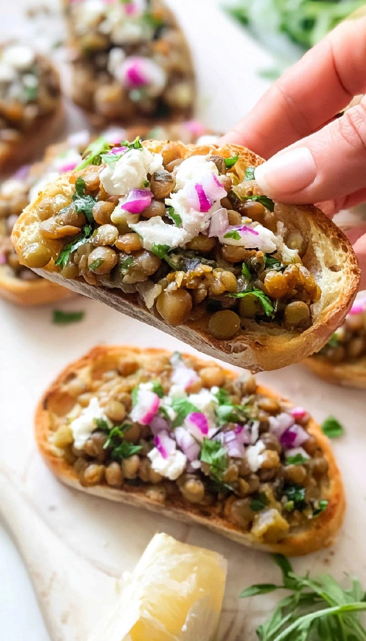 Lentil Bruschetta