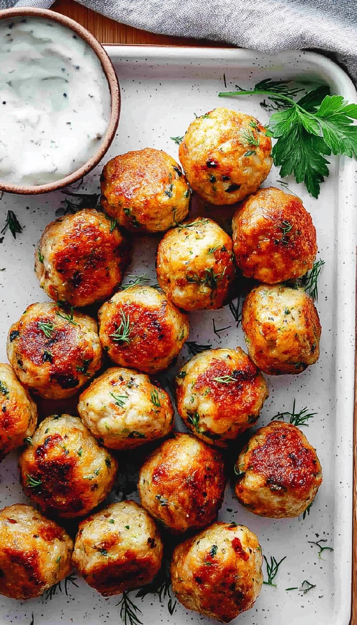 Mediterranean Chicken Meatballs 110 Mediterranean Chicken Meatballs