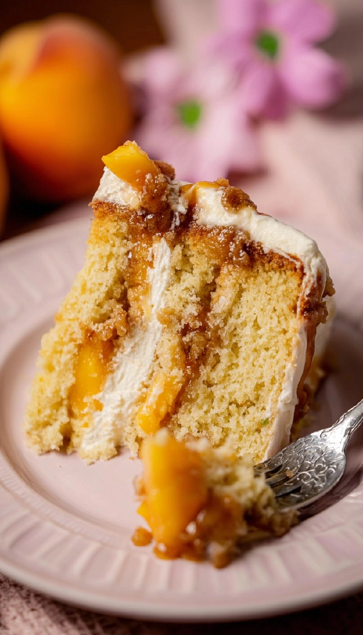 Peach Cobbler Cake 190 Peach Cobbler Cake