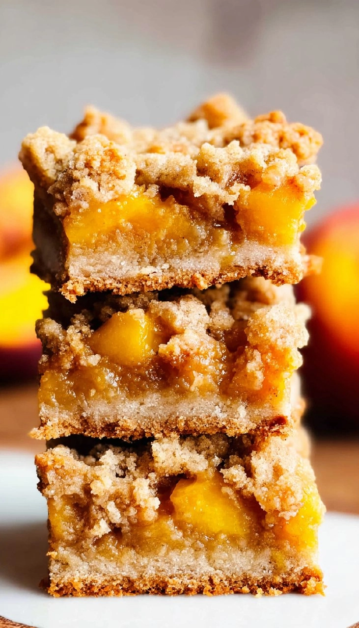 Peach Crumble Bars (Almond Flour, Paleo Gluten-Free)