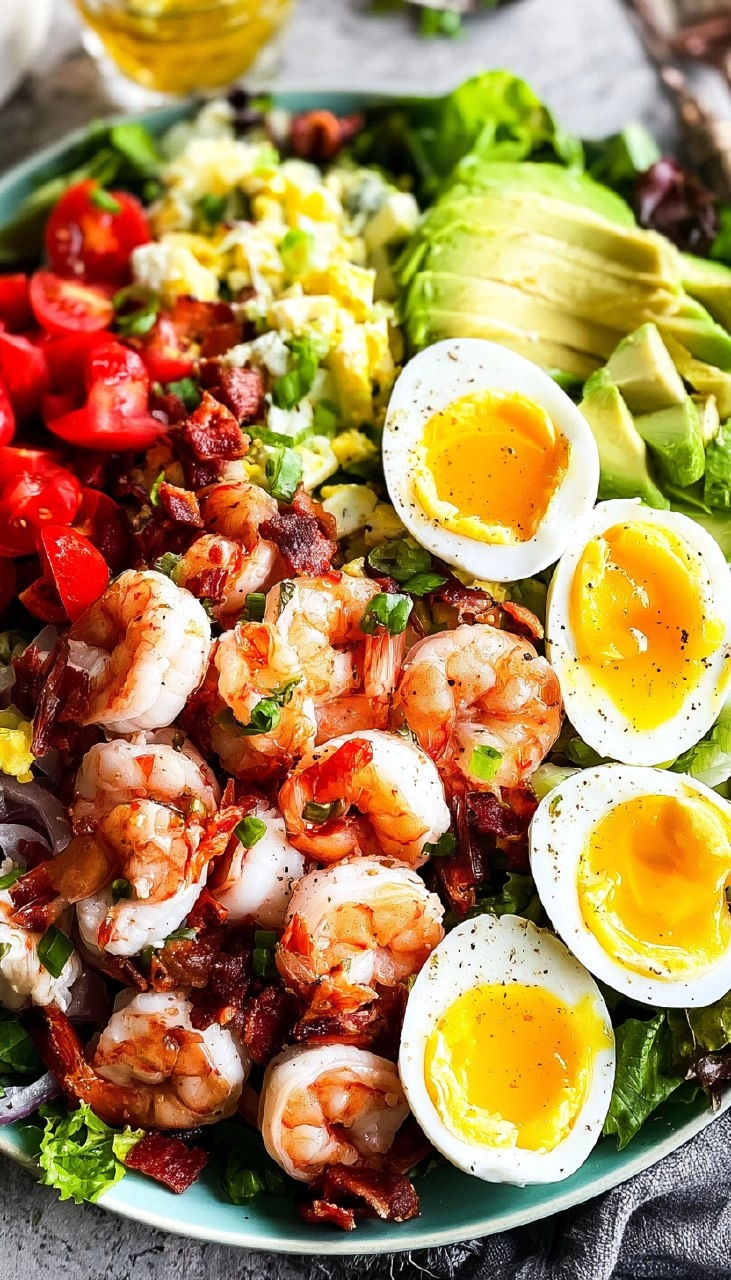Shrimp Cobb Salad (Healthy, Easy Summer Dinner)