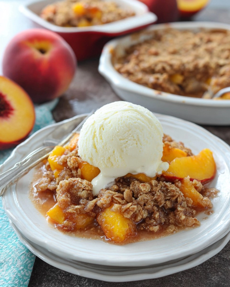 Simple Peach Crisp with Oat Topping