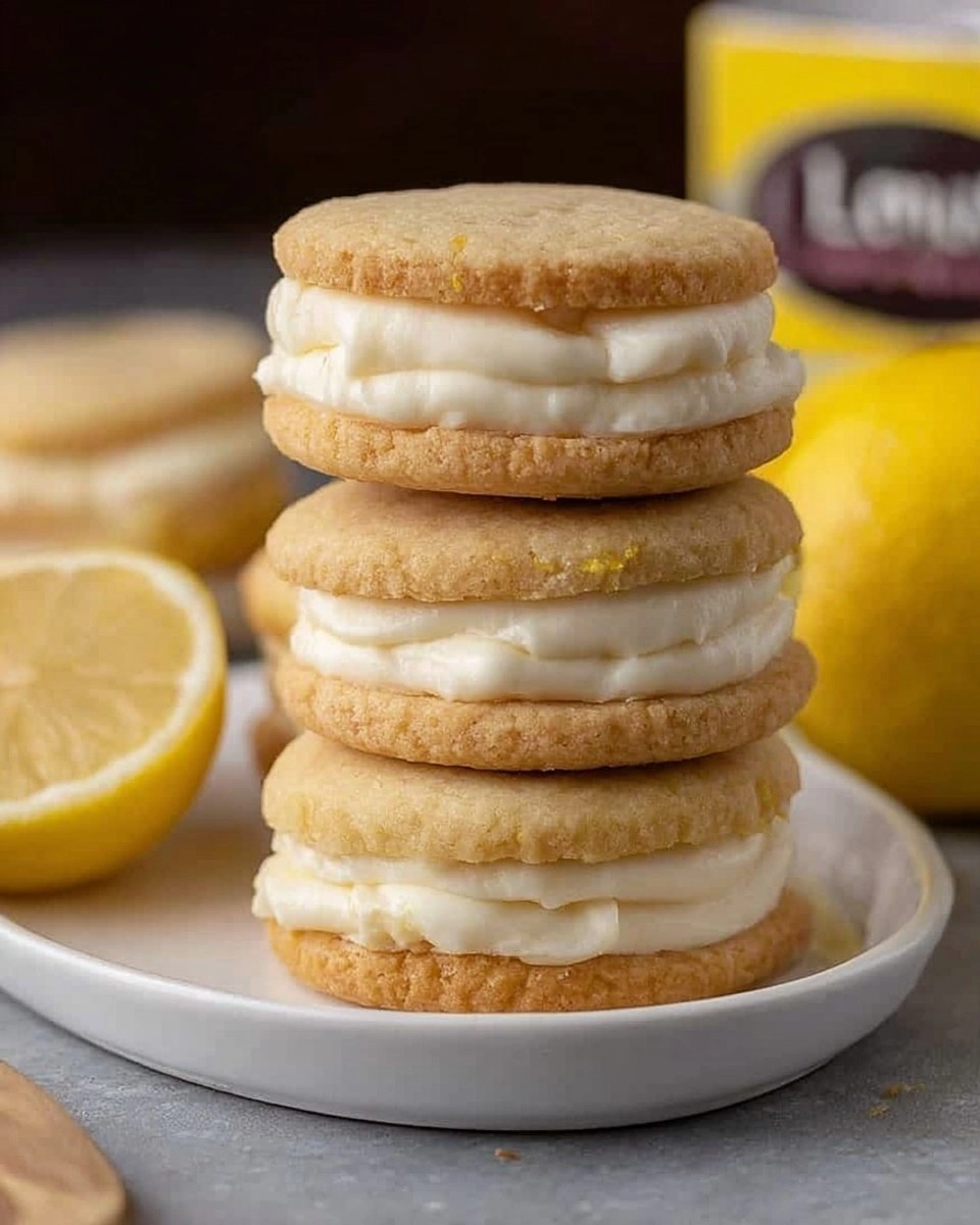 Soft and Chewy Lemon Sandwich Cookies with Cream Cheese Frosting