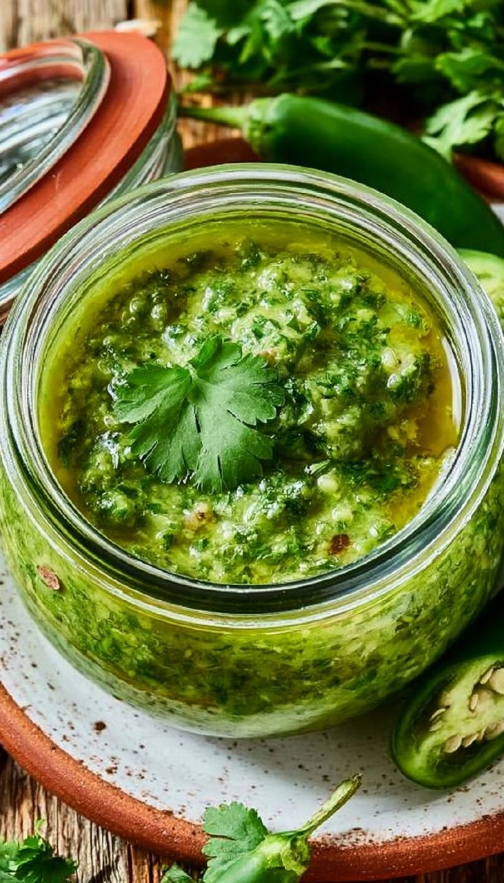 Spicy Chimichurri Sauce with Jalapeño