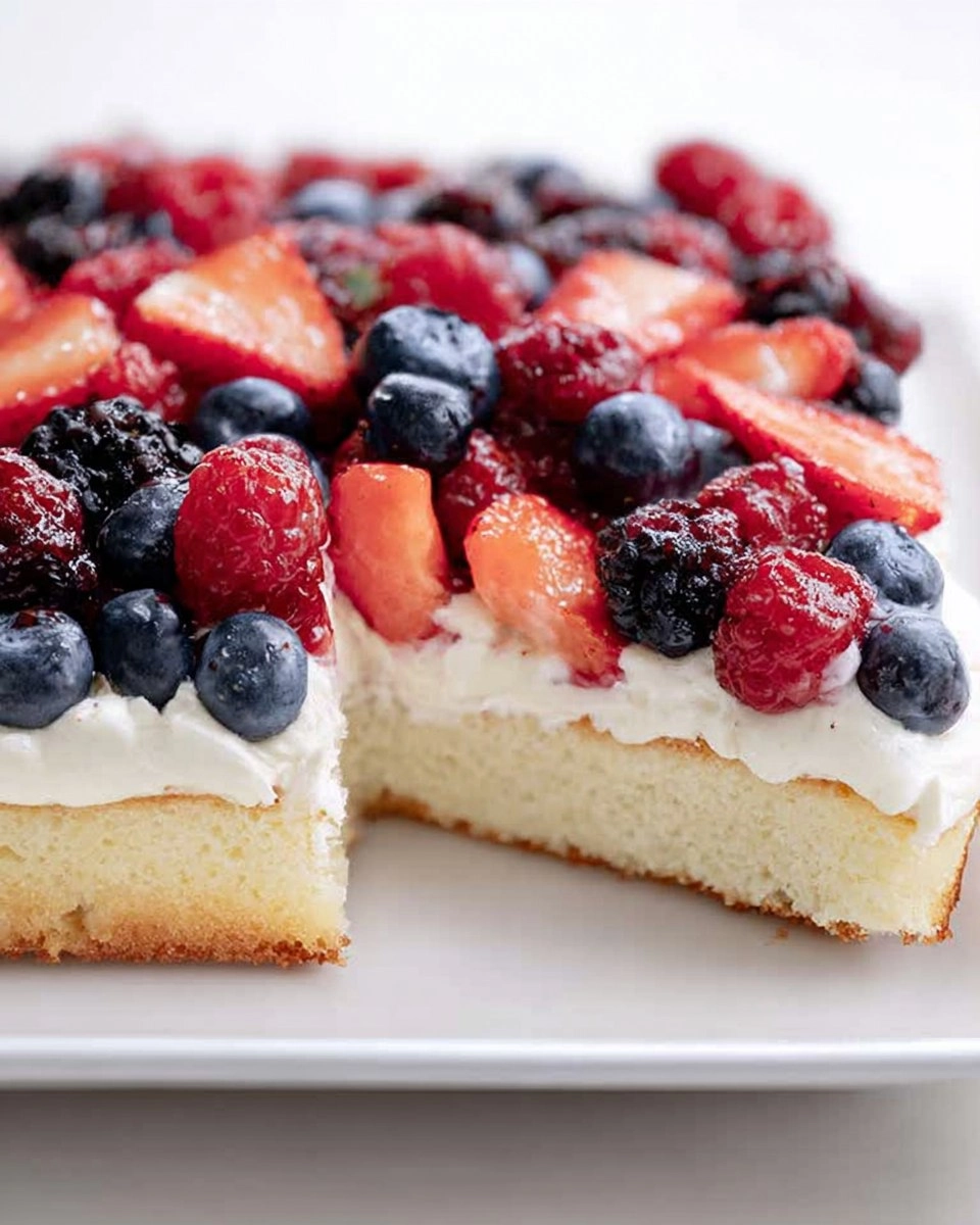 Berries & Cream Sheet Cake 129 Berries & Cream Sheet Cake