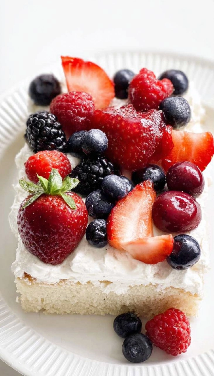 Berries & Cream Sheet Cake 130 Berries & Cream Sheet Cake