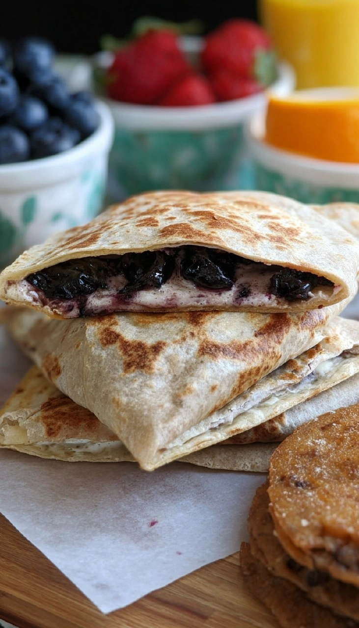 Blueberry Breakfast Quesadilla