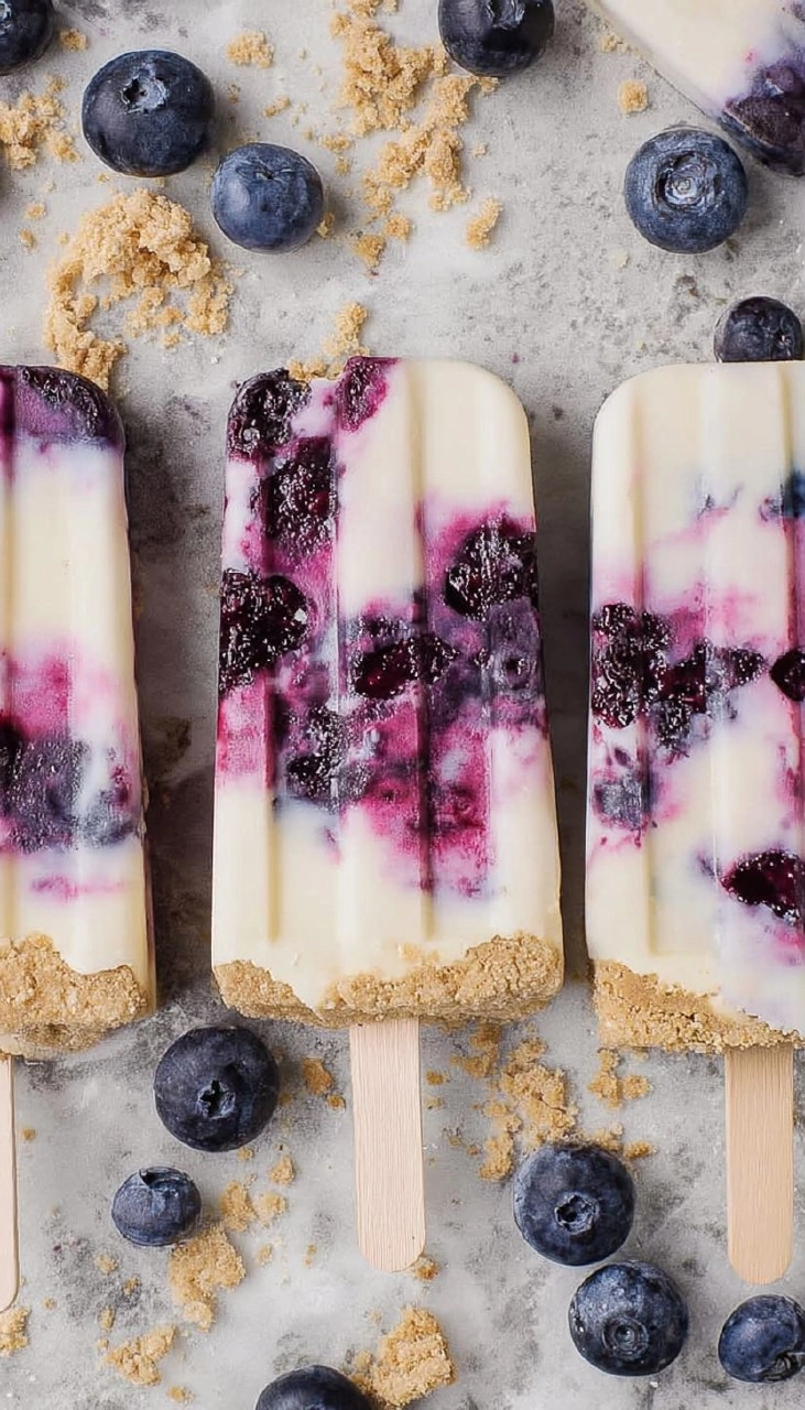 Blueberry Cheesecake Protein Popsicles 80 Blueberry Cheesecake Protein Popsicles