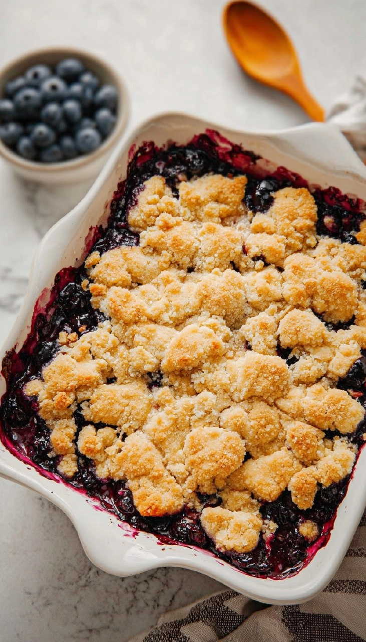 Blueberry Cobbler with Almond Topping