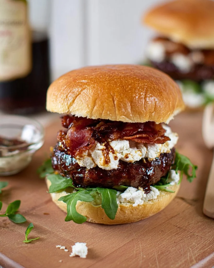 Fig-and-Bacon-Goat-Cheese-Burgers-Recipe