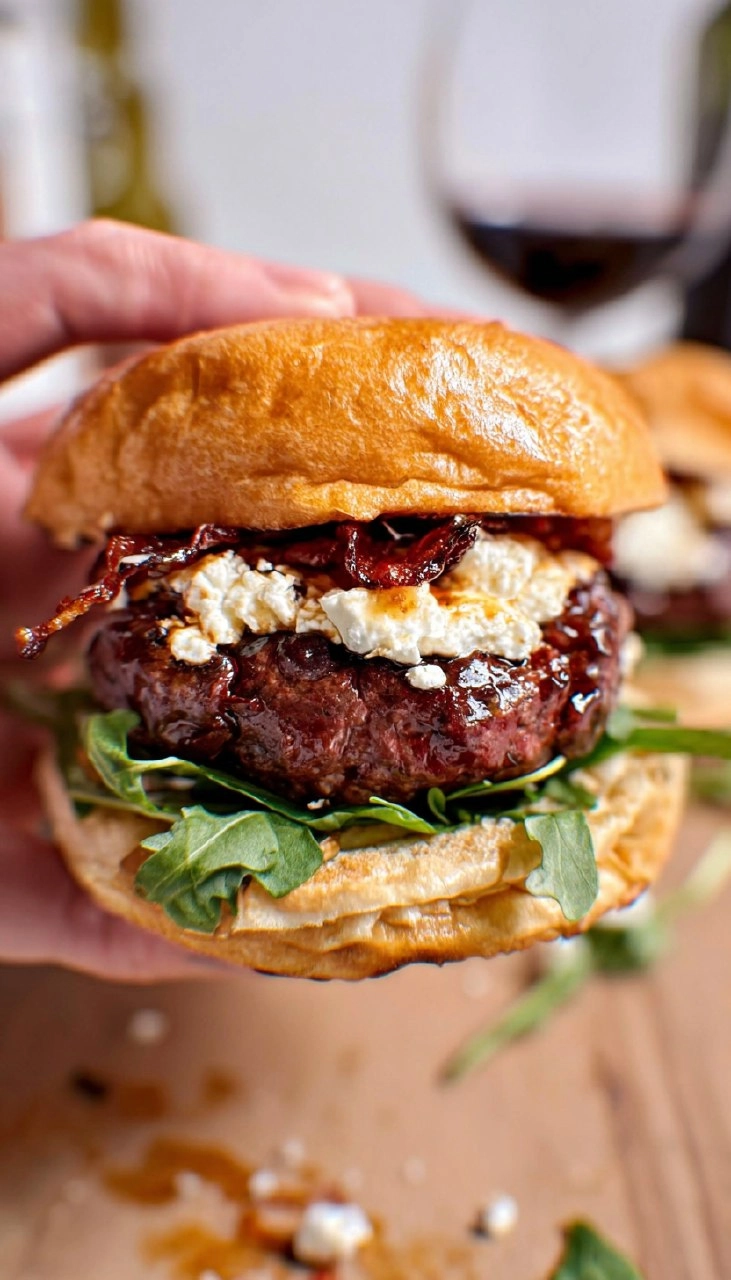 Fig and Bacon Goat Cheese Burgers 160 Fig and Bacon Goat Cheese Burgers