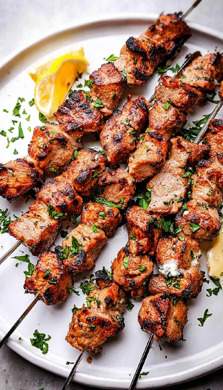 Greek Pork Souvlaki Skewers