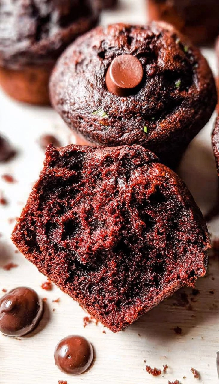 Healthy Chocolate Zucchini Muffins (Gluten Free, Paleo)