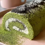 Matcha-Swiss-Roll-Cake-with-Black-Sesame-Mousse-Recipe