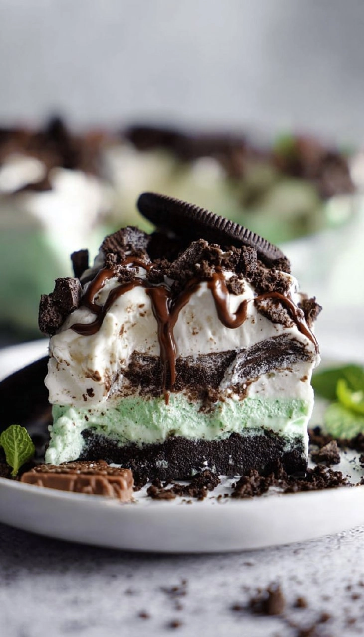 Mint Oreo Ice Cream Dessert