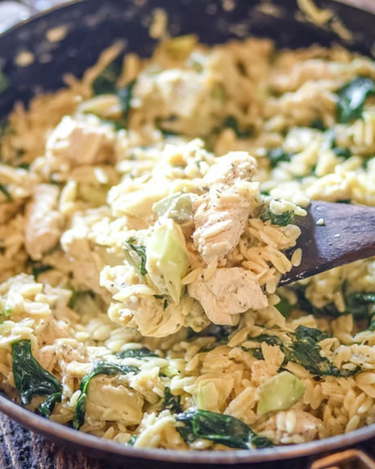 One-Pot-Spinach-Artichoke-Chicken-Orzo-Recipe